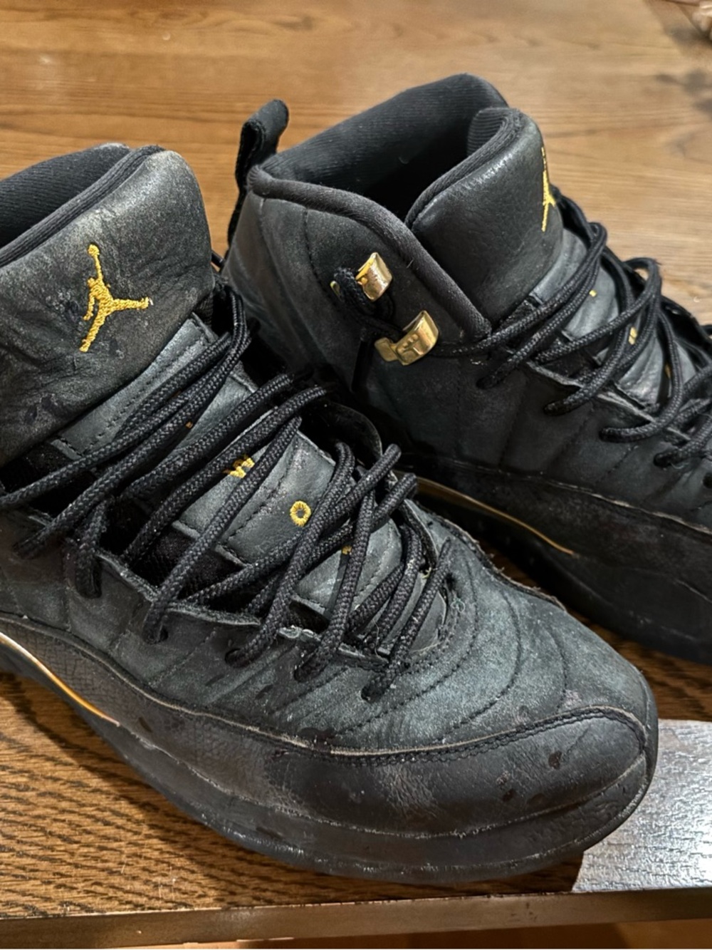 Jordan Men’s Black & Gold High-Top Sneakers